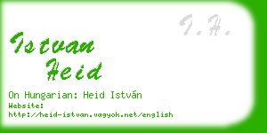istvan heid business card